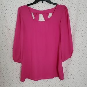 Miami polyester pink blouse